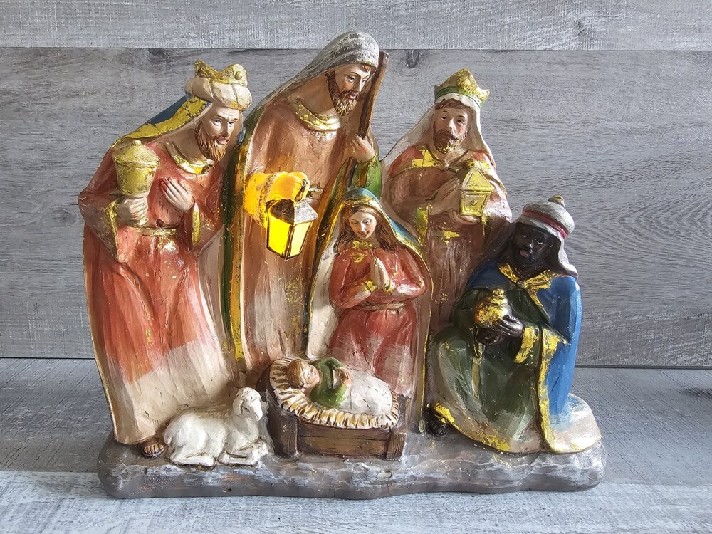 Christmas Standing Tabletop Nativity Scene Catholic Store 12" Wide X 10" High